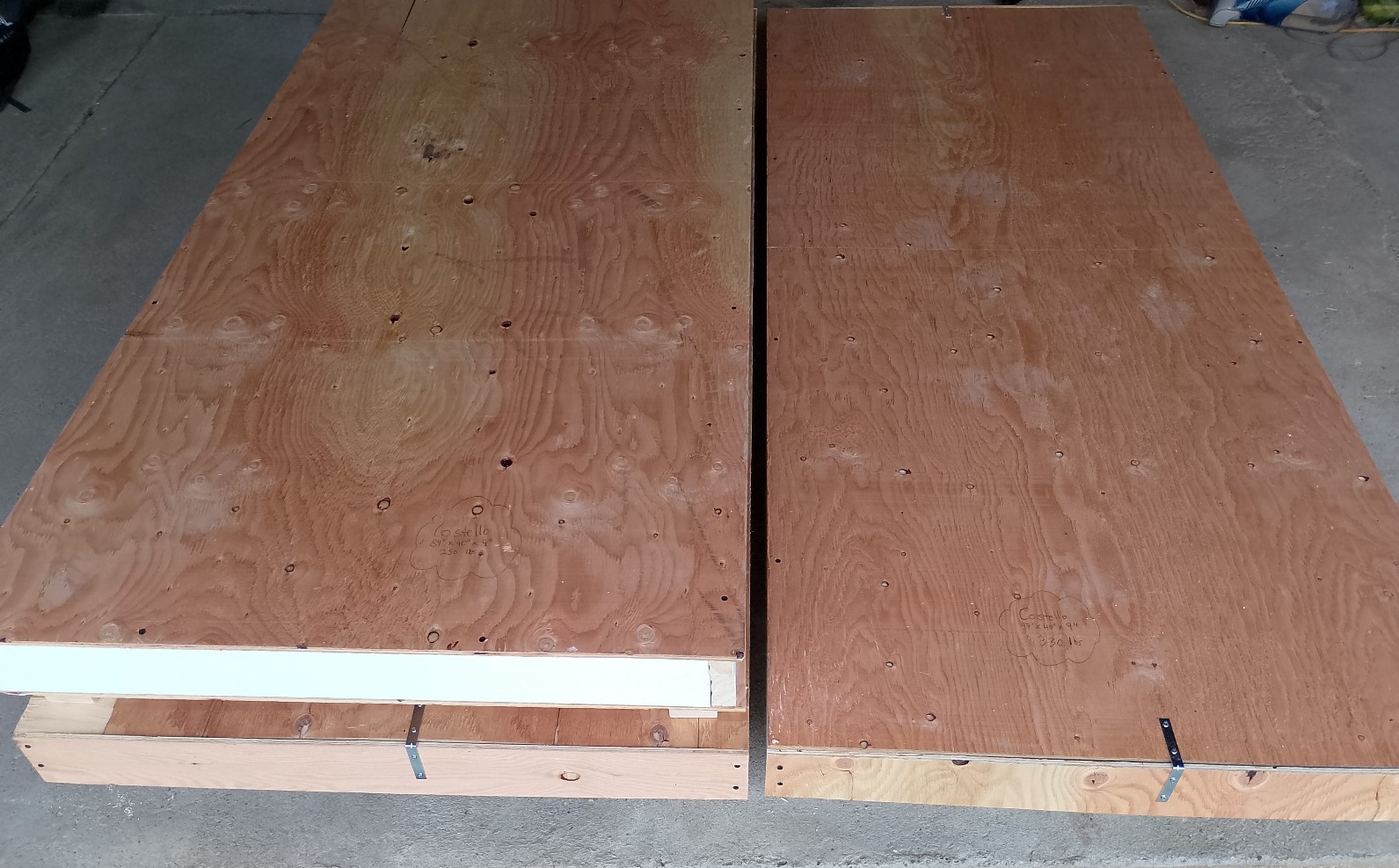 Custom wooden plywood shipping crates for Kelowna and Cranbrook, BC